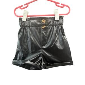 5/$15 Black Pleather Shorts - 5T